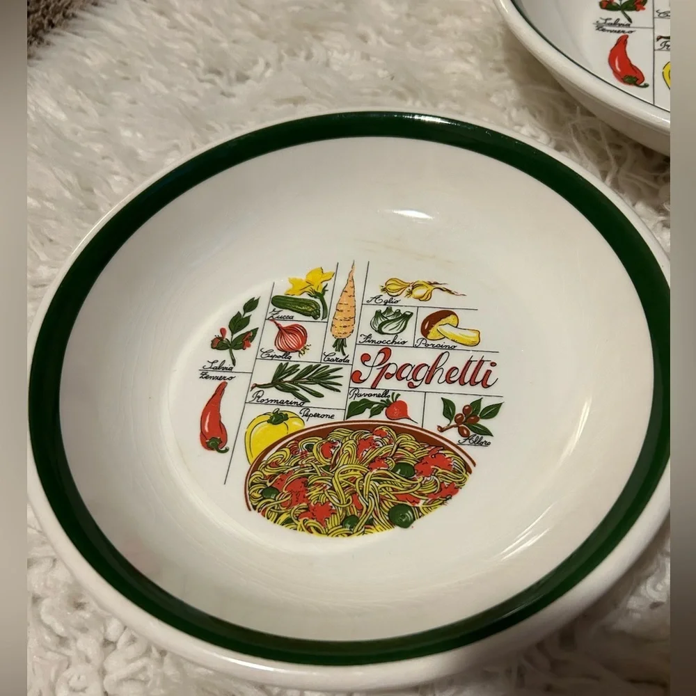 50%offw❤️ Tre Ci, 3 PastaServing Bowl.Made in Italy Sicilia Crazing glaze. Rack